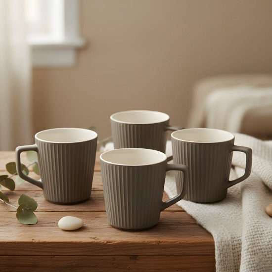 Porcelain Mug Set - 4 Pcs